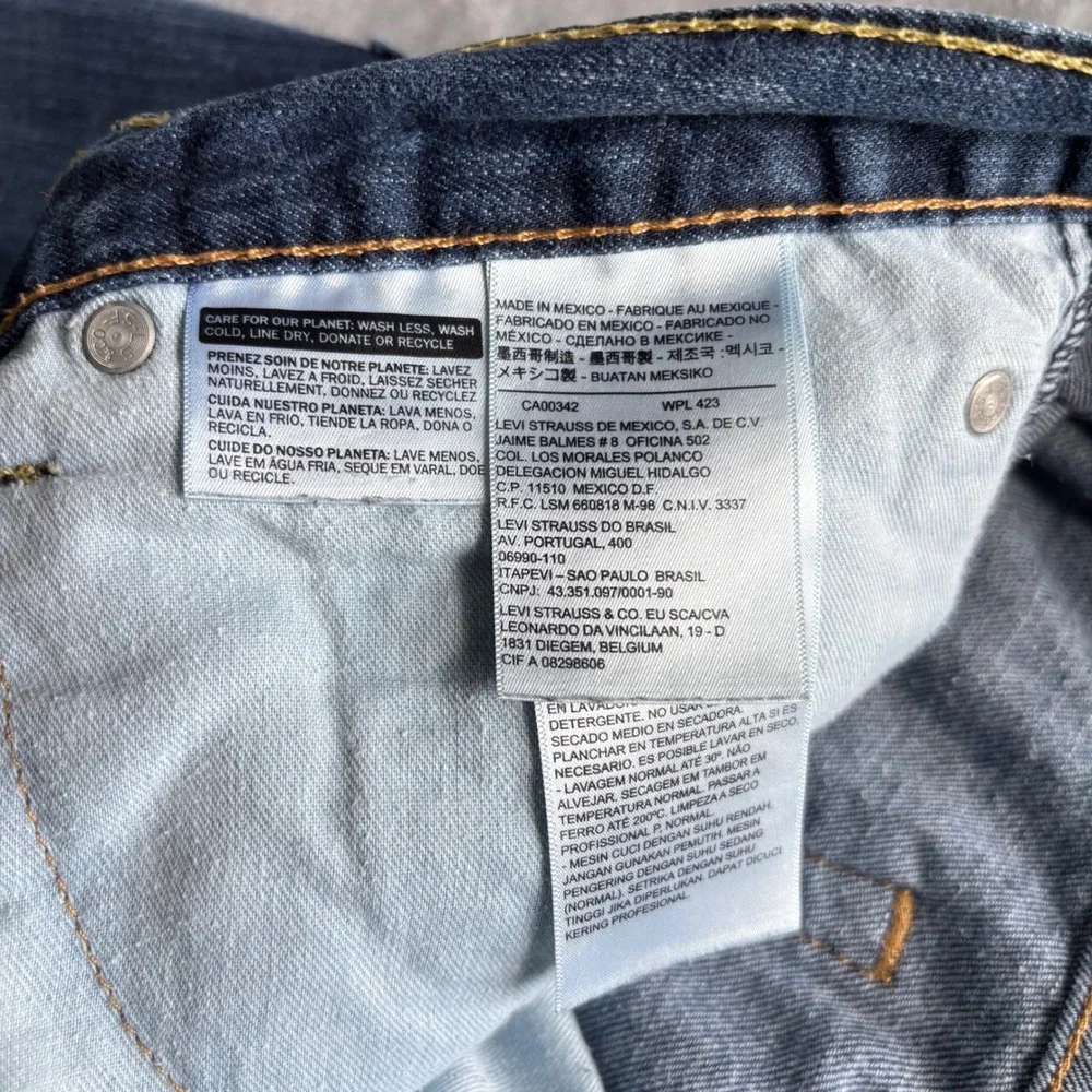 Levi Strauss 514‎ Straight Fit Denim Jeans Mens Blue Size 40x30